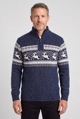 Men's Fair Isle Half-Zip Jumper