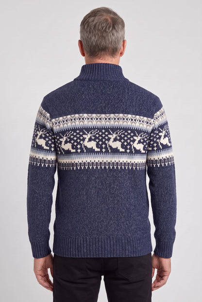 Men's Fair Isle Half-Zip Jumper