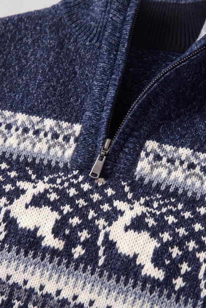 Men's Fair Isle Half-Zip Jumper