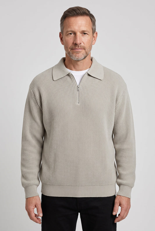 Men's Quarter Knit Zip Jumper