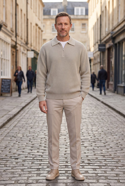 Men's Quarter Knit Zip Jumper