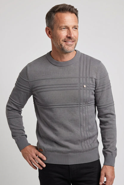 Men's Striped Crew Neck Jumper