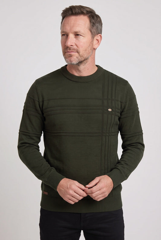 Men's Striped Crew Neck Jumper