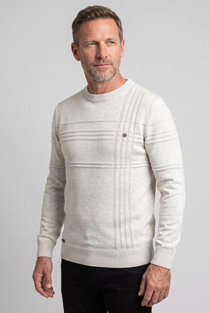 Men's Striped Crew Neck Jumper