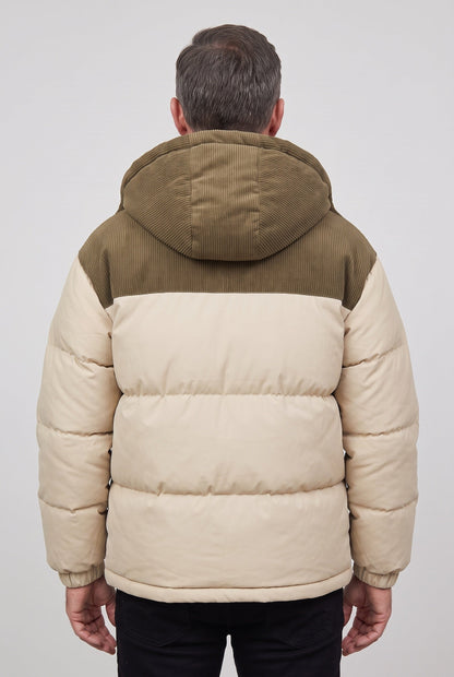 Men's Colour Block Puffer Jacket