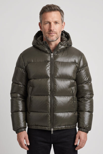 Men's Hooded Quilted Puffer Jacket