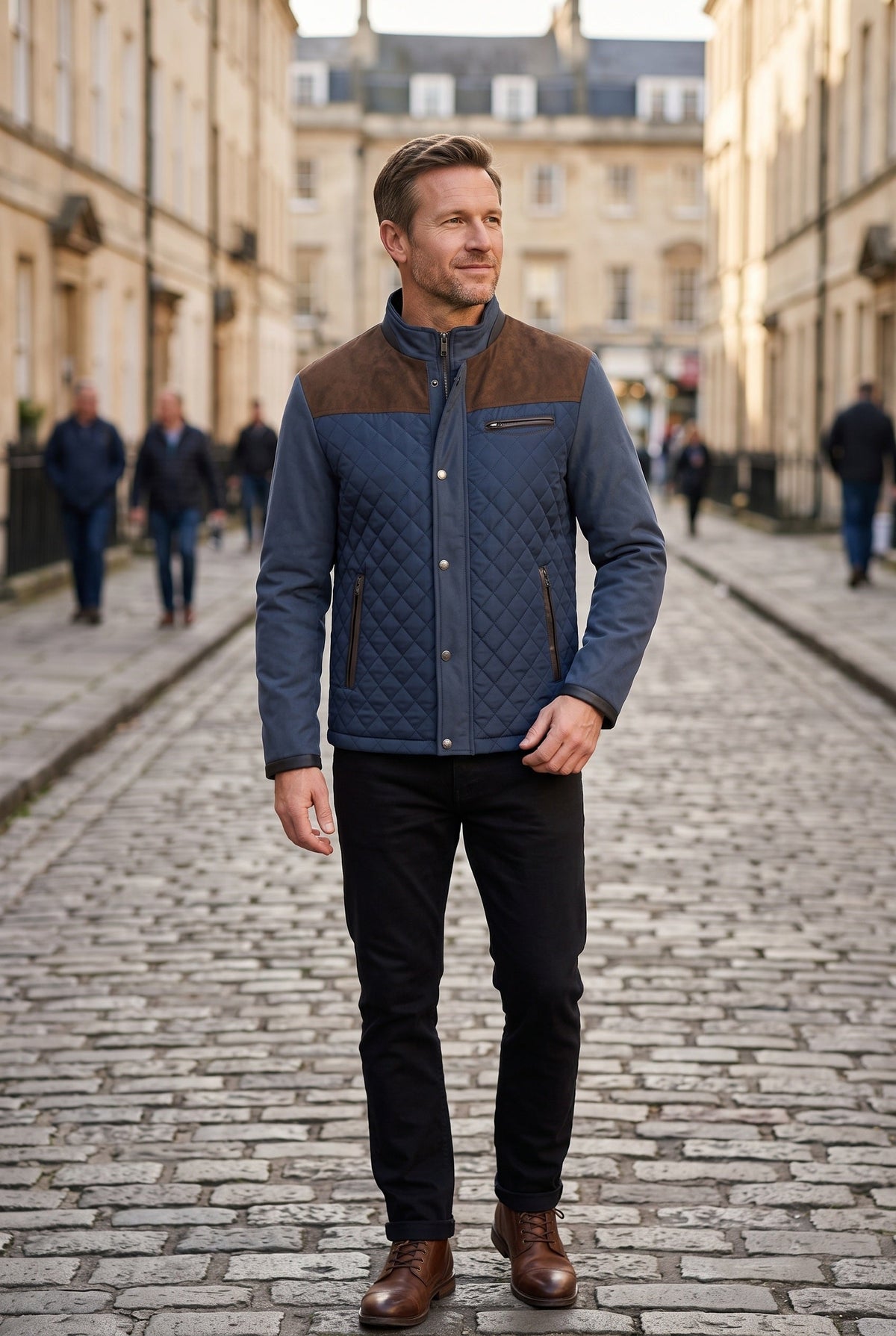 Men's Quilted Stand Collar Jacket