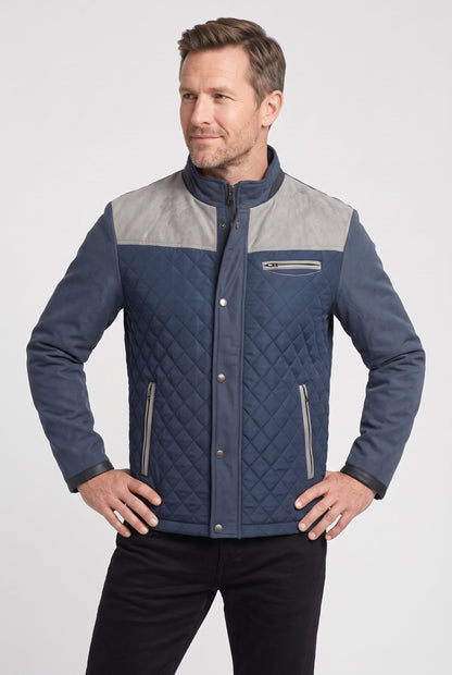 Men's Quilted Stand Collar Jacket