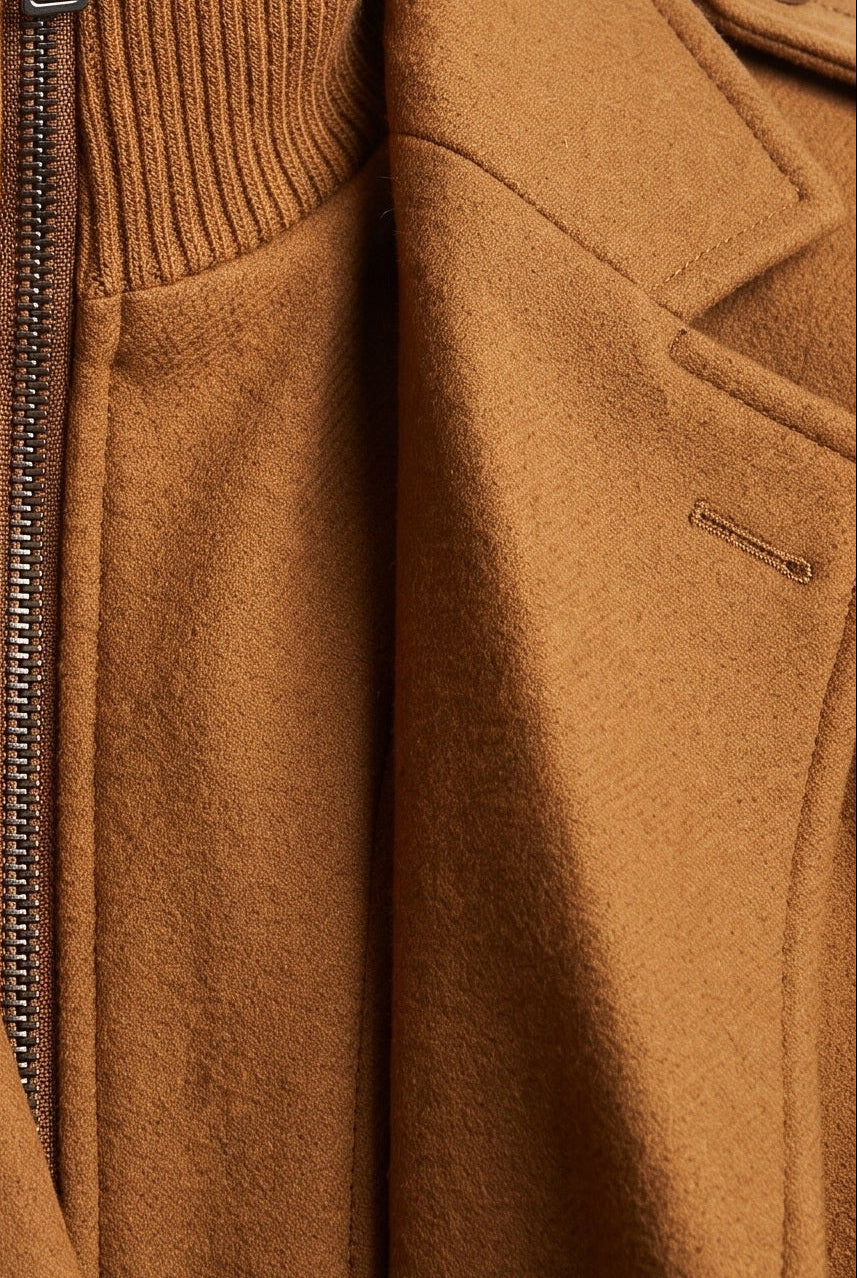 Men's Tailored Funnel Neck Coat