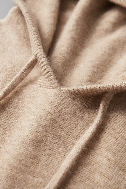 Men's Knitted Drawstring Pullover Hoodie