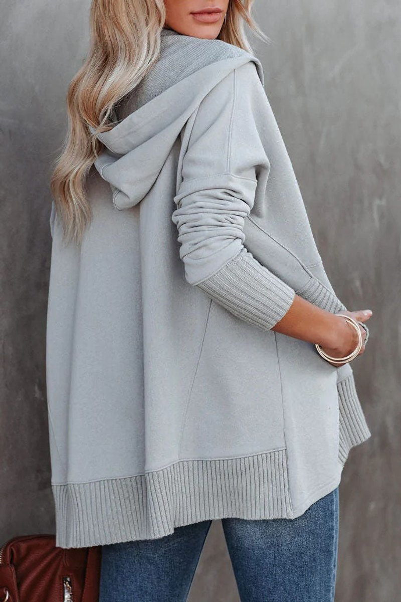 Women's Oversized Snap Placket Hoodie