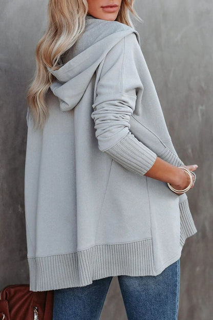 Women's Oversized Snap Placket Hoodie
