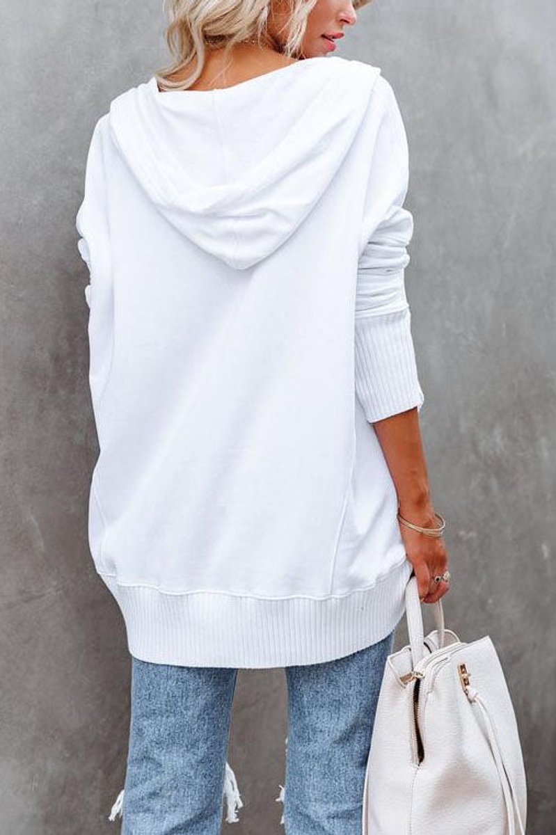 Women's Oversized Snap Placket Hoodie