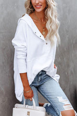 Women's Oversized Snap Placket Hoodie