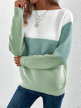 Women's Colour Block Stripe Jumper