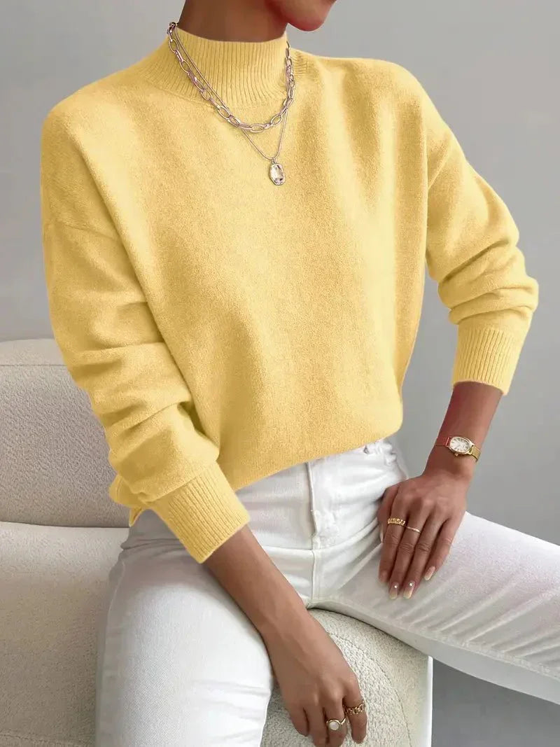 Women's Relaxed Mock Neck Jumper