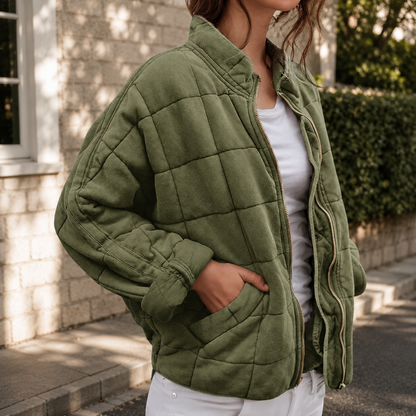 Women's Relaxed Quilted Casual Jacket