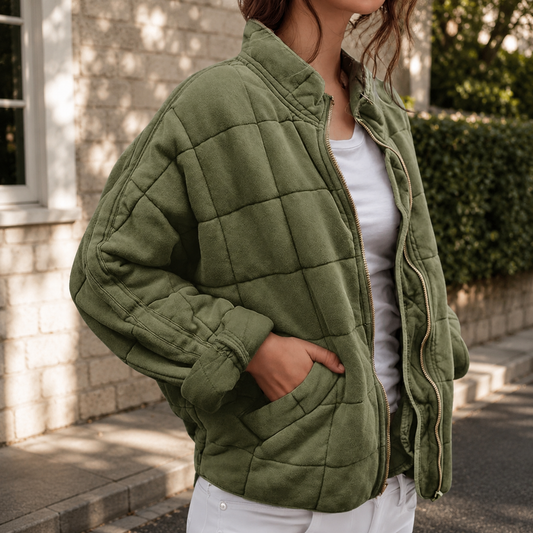 Women's Relaxed Quilted Casual Jacket