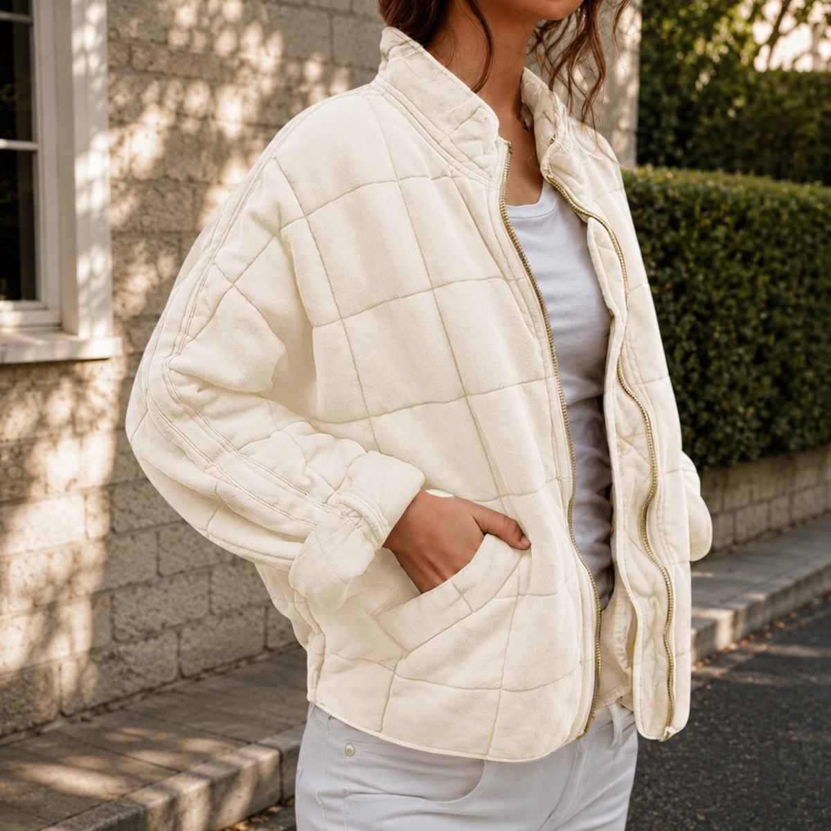 Women's Relaxed Quilted Casual Jacket