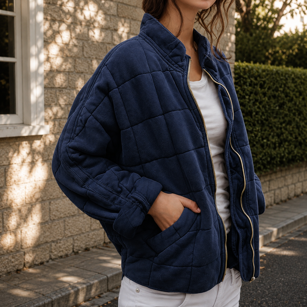 Women's Relaxed Quilted Casual Jacket