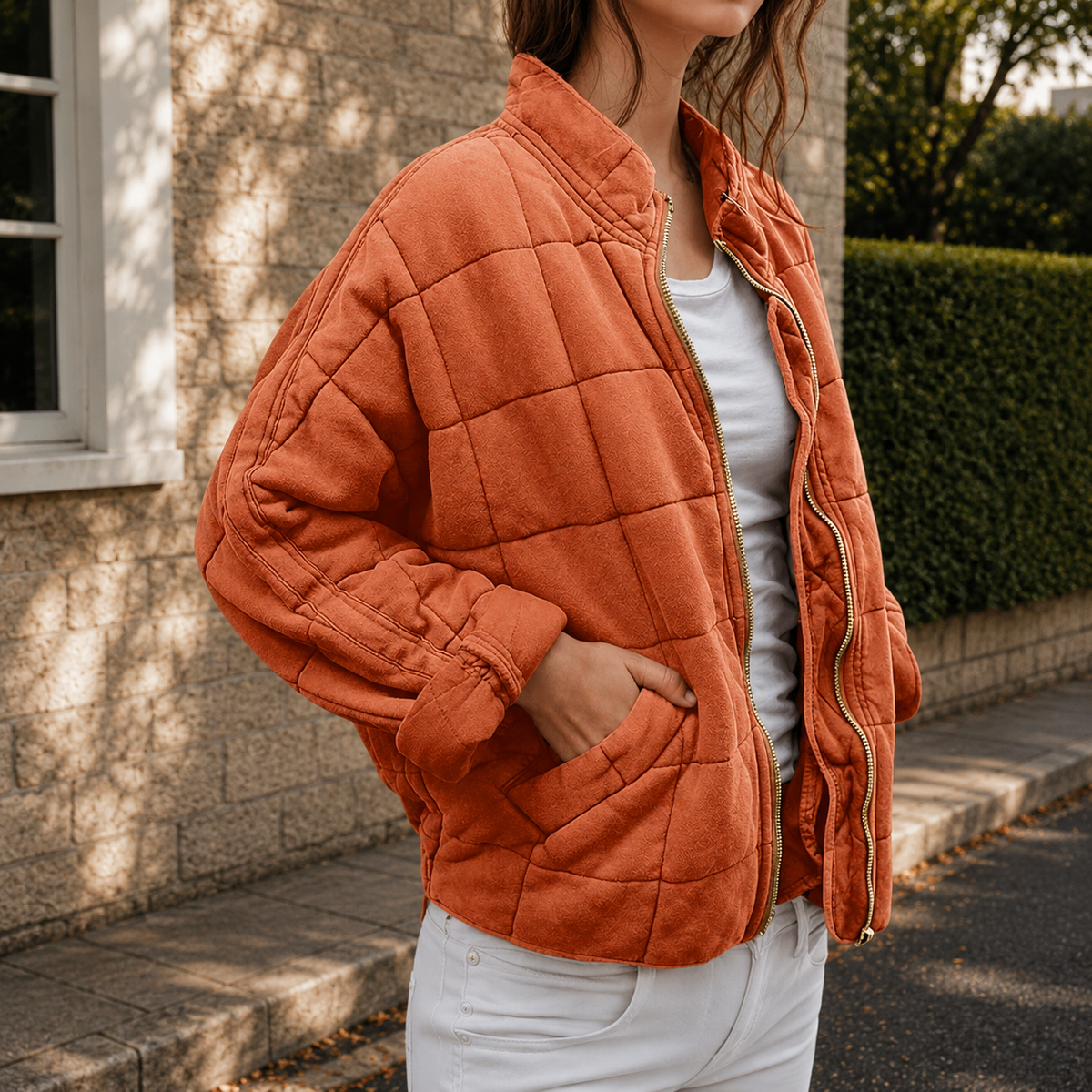 Women's Relaxed Quilted Casual Jacket