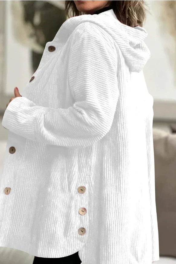 Women's Hooded Corduroy Casual Jacket