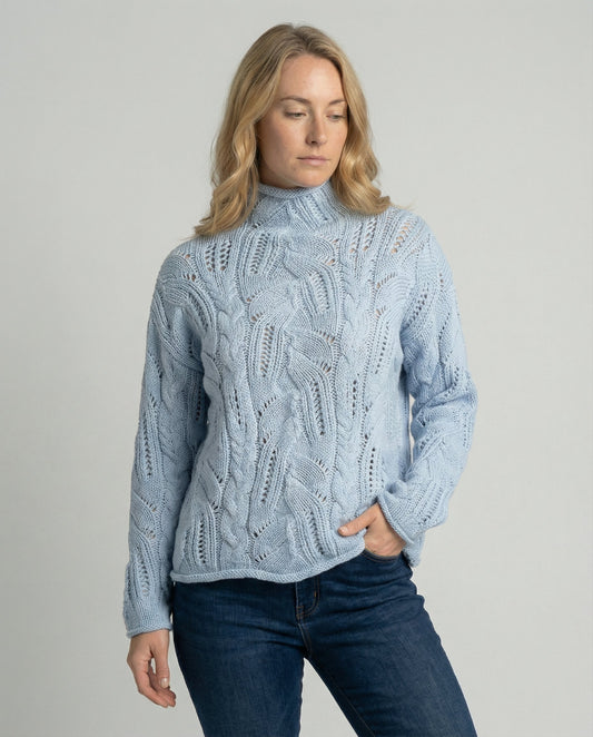 Women's Turtleneck Cable Knit Jumper