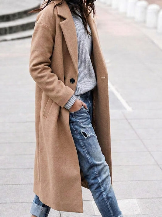 Women's Classic Camel Wool Coat