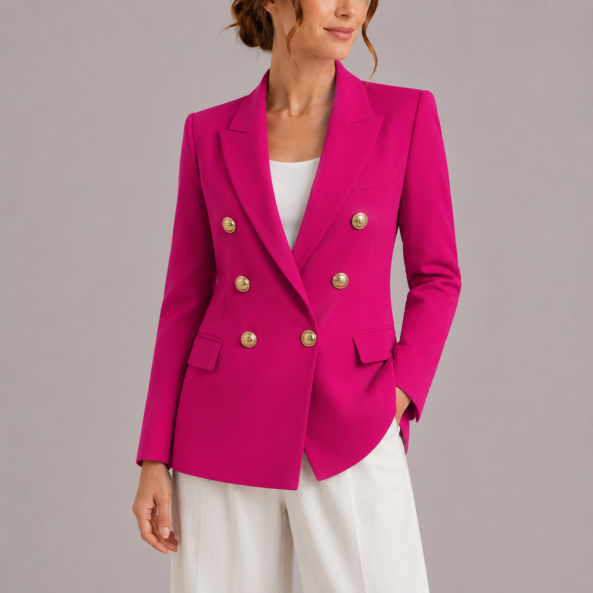 Women's Double Breasted Tailored Blazer