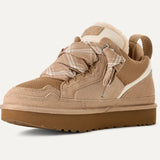 Women's Fleece-Lined Suede Trainers