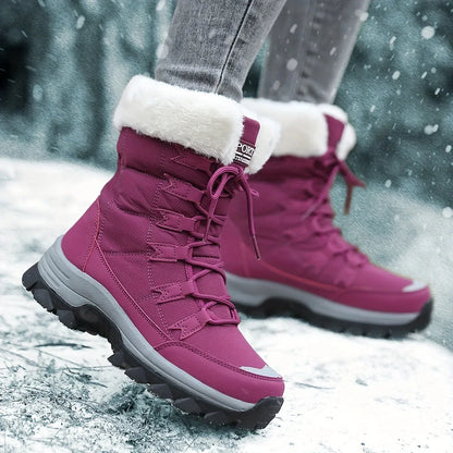 Women's Cushioned Faux Snow Boots