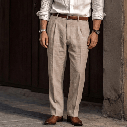 Men's Regular Fit Pleated Trousers