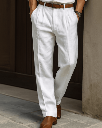 Men's Regular Fit Pleated Trousers