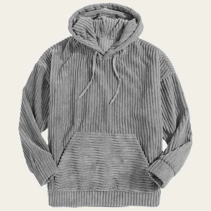 Men's Corduroy Hooded Casual Jacket