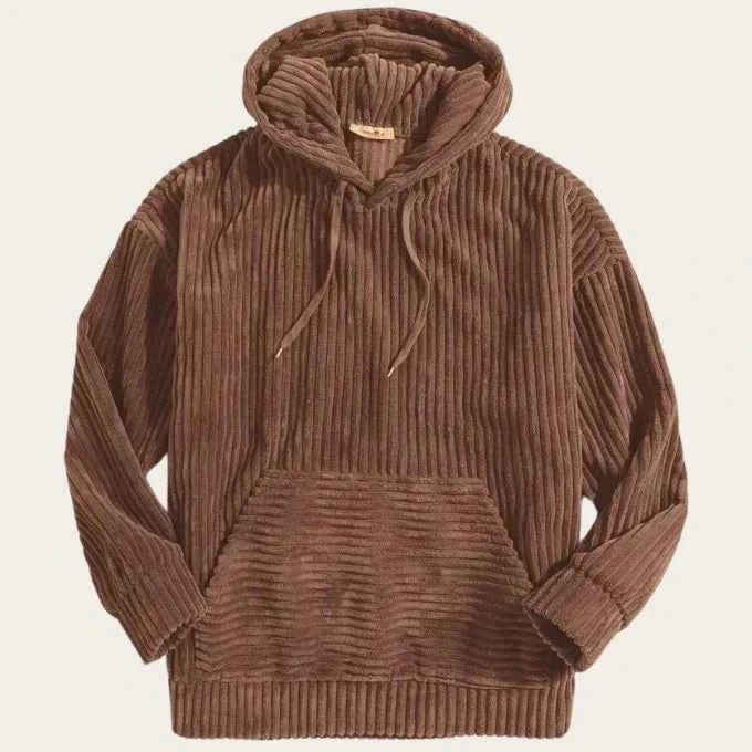 Men's Corduroy Hooded Casual Jacket