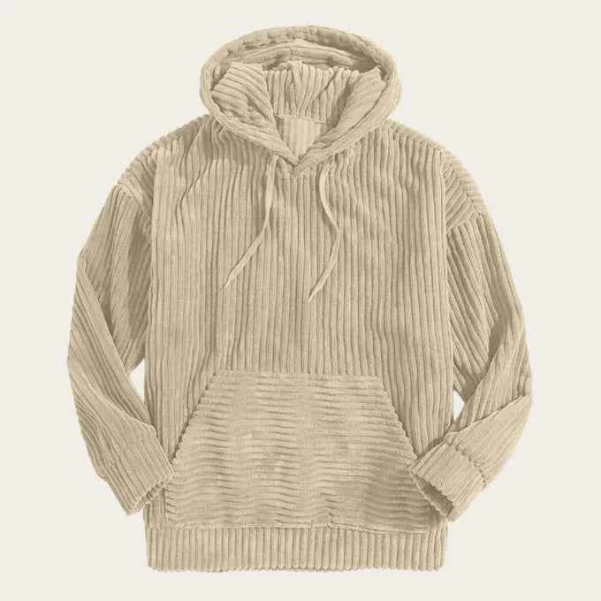 Men's Corduroy Hooded Casual Jacket