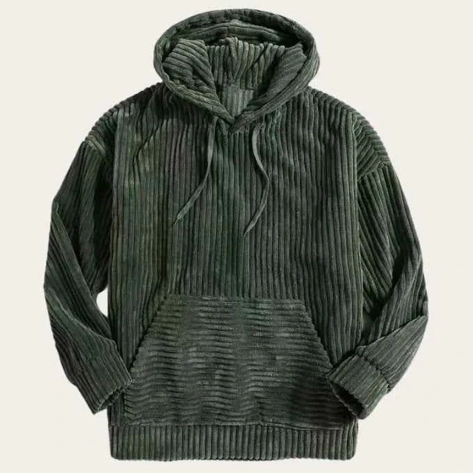 Men's Corduroy Hooded Casual Jacket