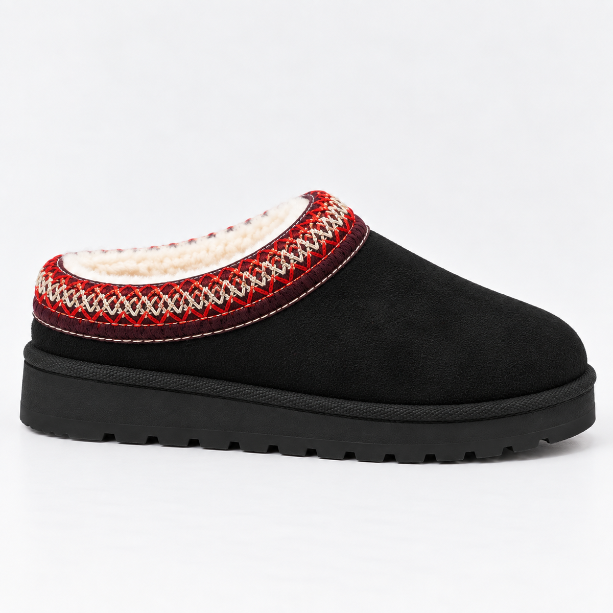 Women's Fur-Lined Suede Clogs