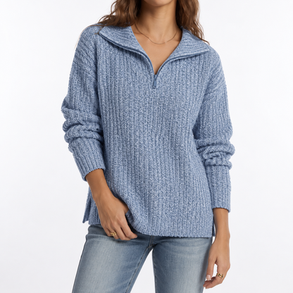 Women's Textured Quarter Zip Jumper