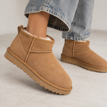 Women's Fur-Lined Suede Ankle Boots