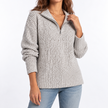 Women's Textured Quarter Zip Jumper