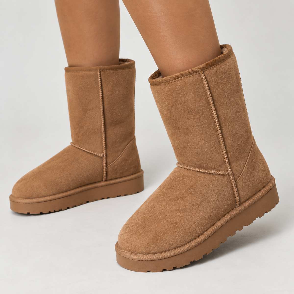 Women's Suede Mid-Calf Winter Boots