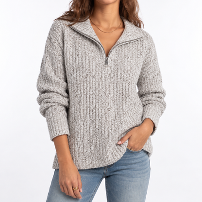 Women's Textured Quarter Zip Jumper