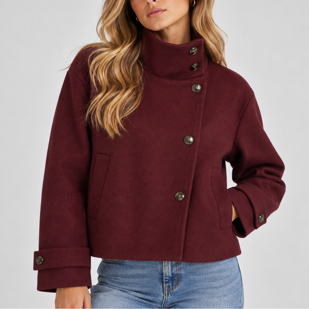 Women's High Neck Cropped Jacket