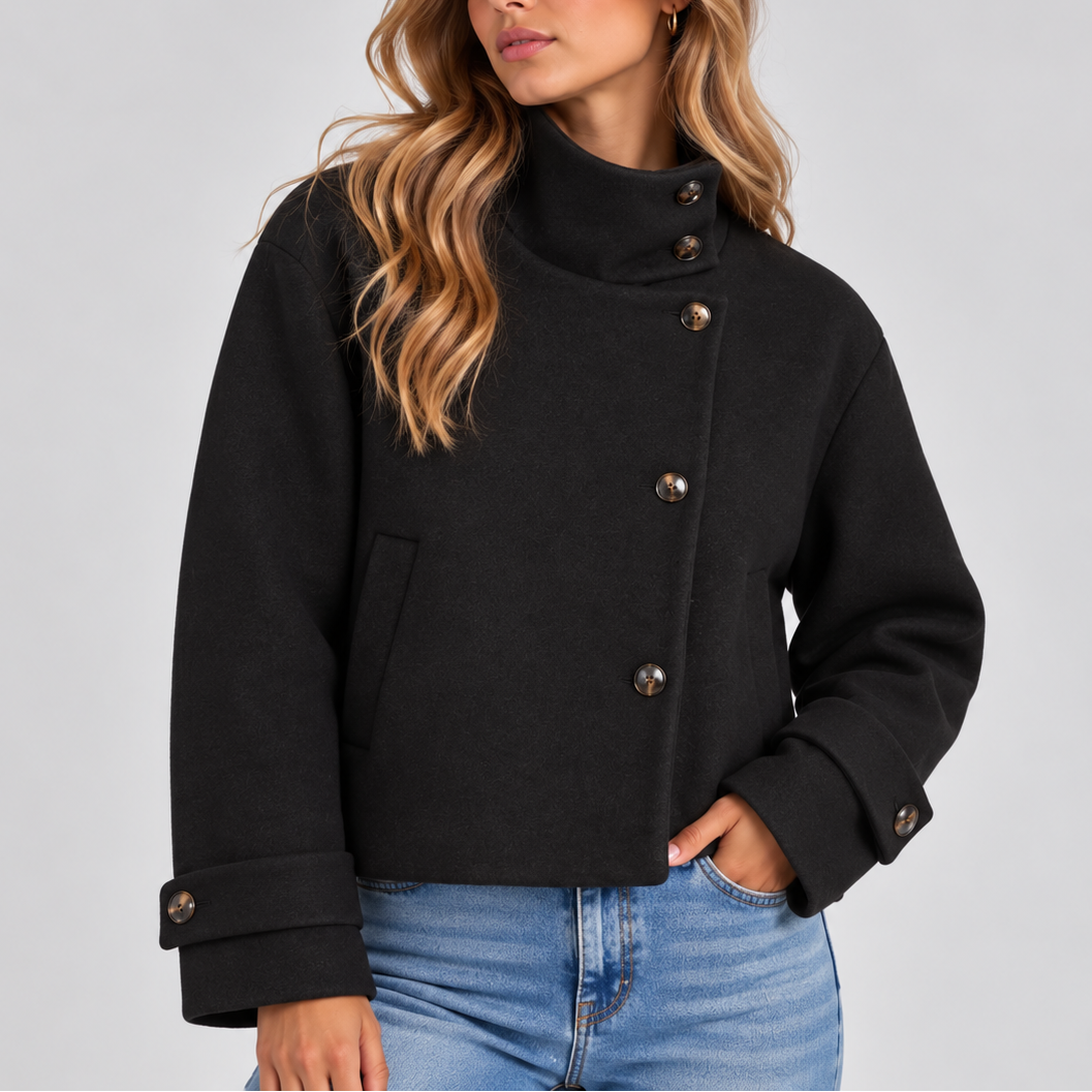 Women's High Neck Cropped Jacket