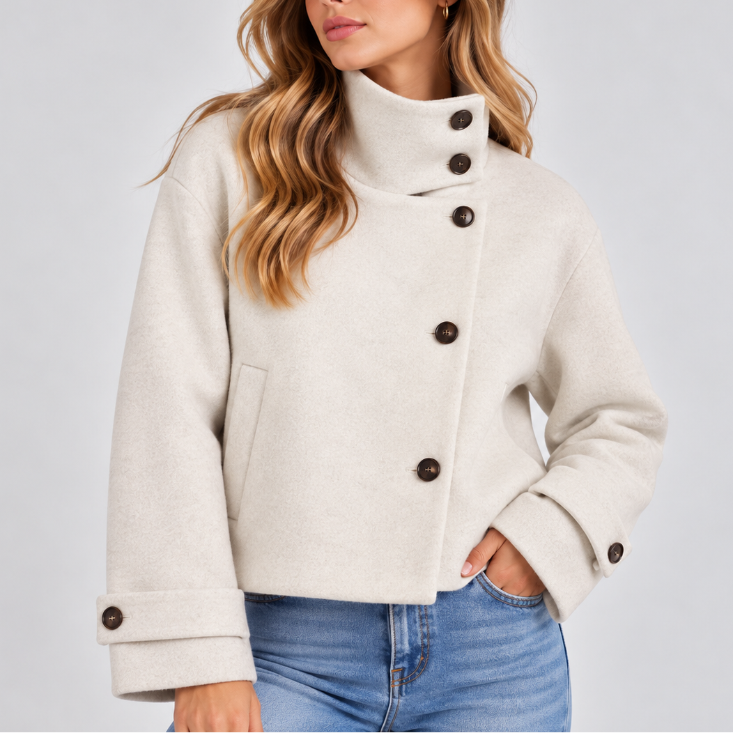 Women's High Neck Cropped Jacket
