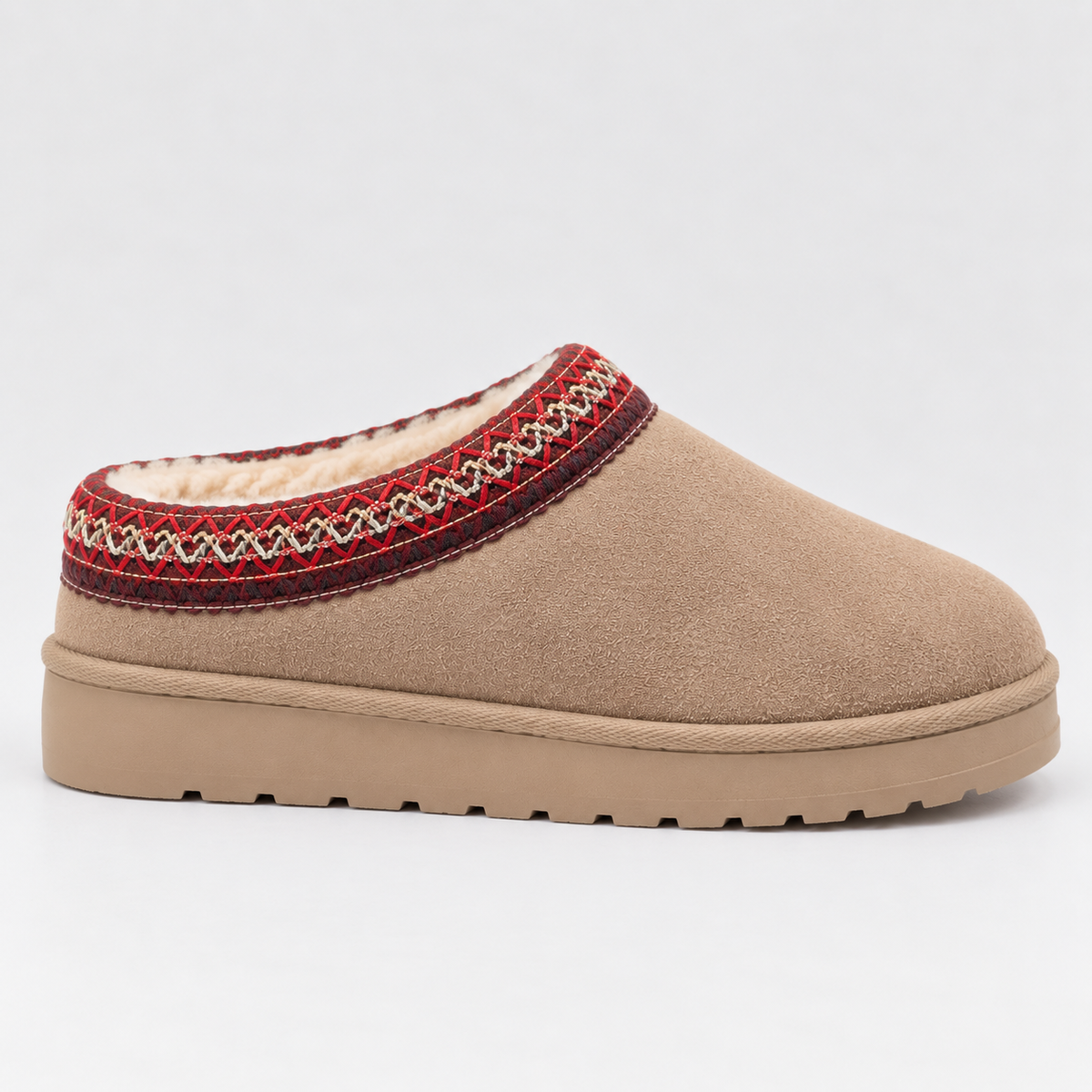 Women's Fur-Lined Suede Clogs