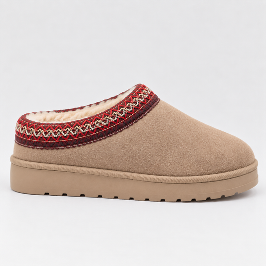 Women's Fur-Lined Suede Clogs