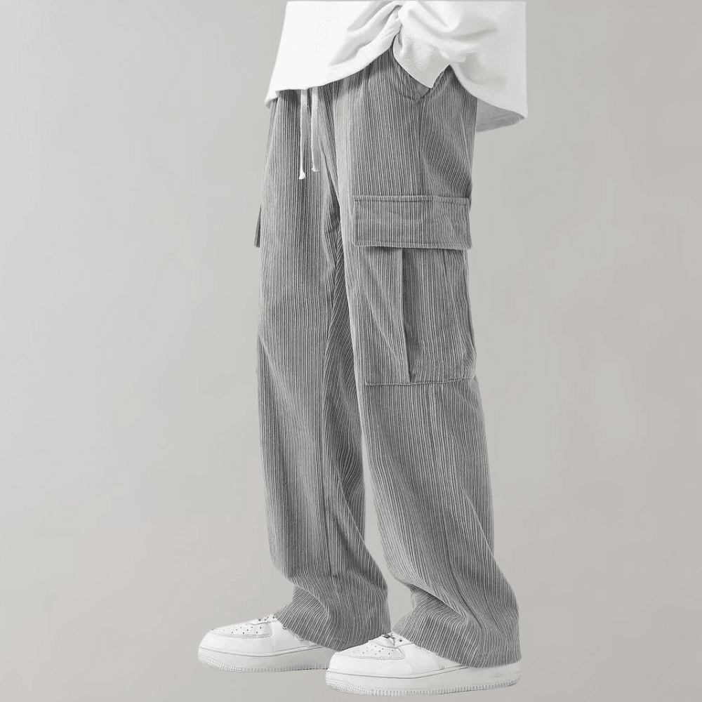 Men's Corduroy Wide Leg Cargos