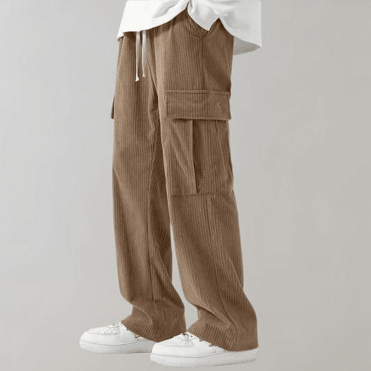 Men's Corduroy Wide Leg Cargos